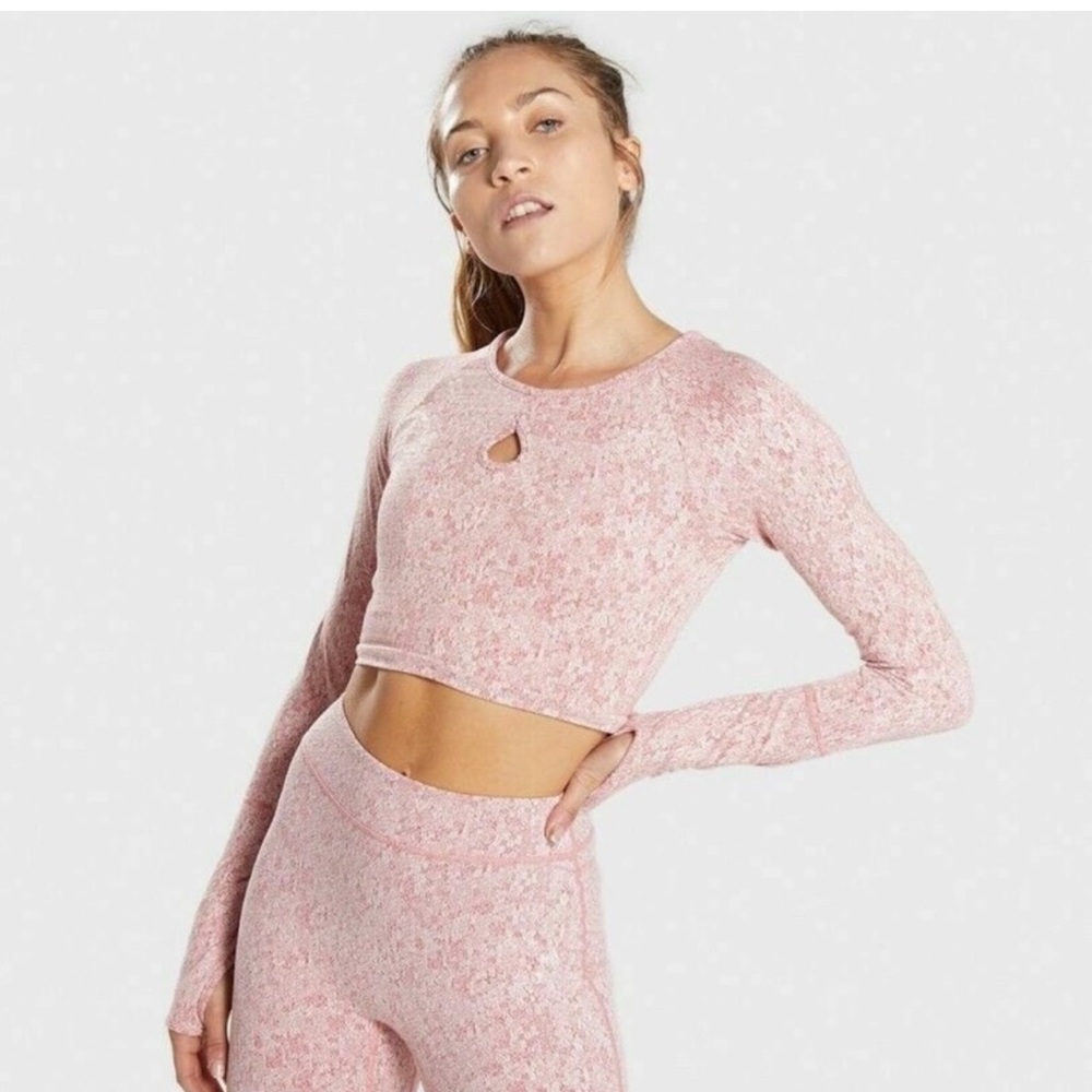 Gymshark Fleur Texture long sleeve shirt